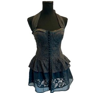 Send offers! Twelve by Twelve gray lace embroidered ruffle top or dress